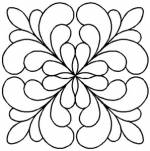 Schablone ca. 22,86 cm Andante Feather Block, Federblock