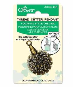 Clover Fadenabschneider Medaillon antik gold