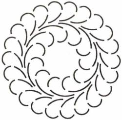 Schablone 10.5 inch Double Feathered Wreath Federkranz 