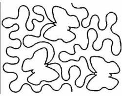 Schablone  3.5 inch Butterfly Stipple, Schmetterlinge Overall