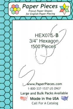 Papierschablonen Hexagons   3/4 inch, ca. 1500 stk. Großpackung