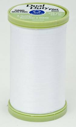  Coats Handquiltgarn Dual Duty Plus ca. 297 m, Fb. 0100 White weiss