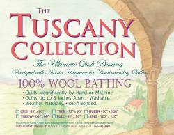Hobbs Tuscany Collection Wool Batting  Queen Size 96x108 inch