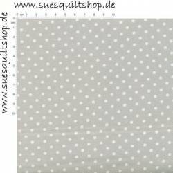 Lakehouse Sunrise Pewter Punkte gross weiss auf grau