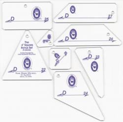 Perfect Patchwork Templates Set D 4 inch Square Bonus Set