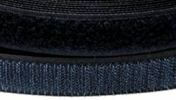 Klettband, 25 mm breit, schwarz, zum Aufnähen 