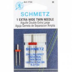 Schmetz Nähmaschinennadel Universal Zwillingsnadel # 100 - 8,0 mm Abstand 