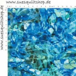 P&B Glacier Rain Kritzel blau-grün