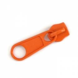 Zipper für Endlosreißverschluß 5 mm Schiene Fb. 058 orange