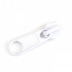 Zipper für Endlosreißverschluß 8 mm Schiene Fb. 051 weiss