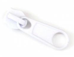 Zipper für Endlosreißverschluß 3 mm Schiene Fb. 051 weiss