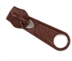 Zipper für Endlosreißverschluß 3 mm Schiene Fb. 086 schokobraun