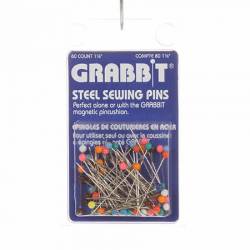 Stecknadeln Steel Pins for Grabbit Size 28, 1-1/2 inch, 80 stk, für Magnetnadelkissen