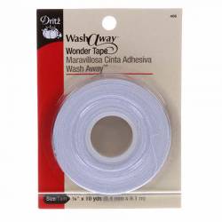 PRYM/Dritz Wonder Tape - selbstklebendes, wasserlösliches Klebeband 1/4 inch, 9,144 m