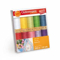 Gütermann Cotton 50/3-fach Spring Colors 10 Spulen @100 m