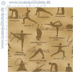 Robert Kaufman Sports 4 Life Yoga Natural ecru braun
