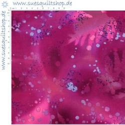 Benartex Fossil Fern Raspberry Slush, dunkelpink-violett