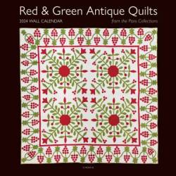 Red & Green Antique Quilts Wall Calendar 2024