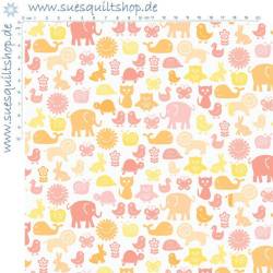 Benartex Animal Pals Owls and Pals Mango 
