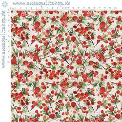 Free Spirit Christmastime Red Zweige grün Beeren rot