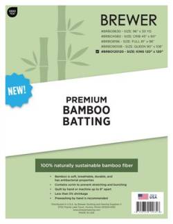 Premium Bamboo Batting King Size 120x120 inch