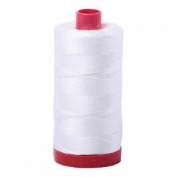 Aurifil Mako Cotton Maschinenquiltgarn 12/2-fach, 325 m, Fb. 2024 White