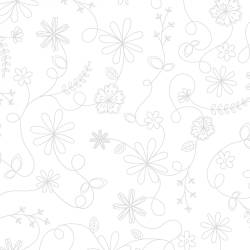 Maywood White on White Swirl Floral