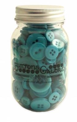 Knopfsortiment blau-türkis: Bali Blue Buttons   
