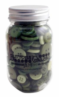 Knopfsortiment blattgrün: Leafy Green Buttons 