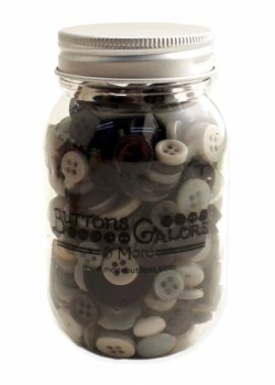 Knopfsortiment grau: Smokey Greys Buttons  