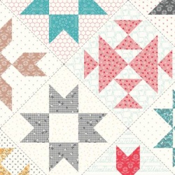 Riley Blake Stitch Cheater Print Rückseitenstoff überbreit ca. 270 x 300 cm