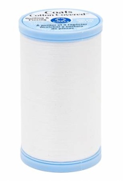Coats Cotton Covered Quiltgarn ca. 457 m, Fb. 0100 White 