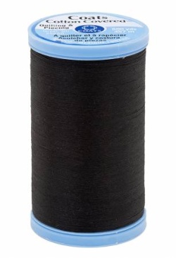Coats Cotton Covered Quiltgarn ca. 457 m, Fb. 0900 Black