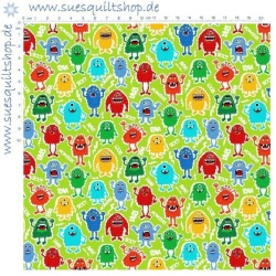 Makower Monster Mash Monsters green