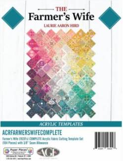 Acrylschablonen für Farmers Wife Quilt, mit 3/8 inch Nahtzugabe