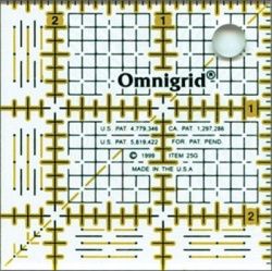 Omnigrid Lineal   2.5x2.5 INCH mit dünnen Linien aus USA