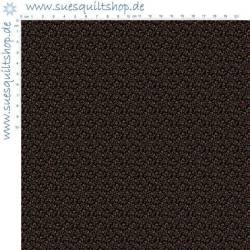 Makower Tonal Peppercorn Ditzy Tiny Floral winzige Blümchen braun auf schwarz