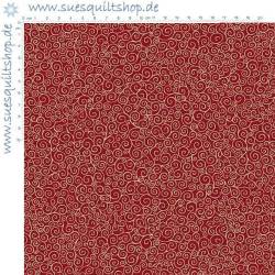 Makower Good Tidings Scroll Red Schnörkel rot mit gold