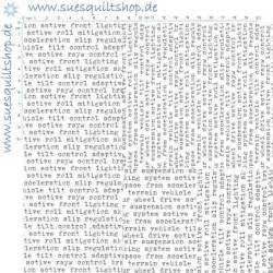 Stof Black White Wild Text schwarz weiss Schrift