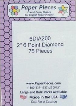 Papierschablonen Rauten 60°,   2 inch, ca.  75 stk./Packung 
