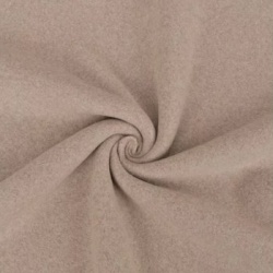 Fleece 100% Baumwolle, 150 cm breit, dunkelbeige