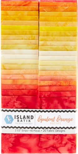 Island Batiks Opulent Oranges 2-1/2 inch Jelly Roll, 40 Streifen 