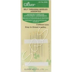 Clover Blindennadeln Patentnadeln Schnell-Einfädelnadeln spitz