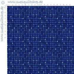 Studio E Computer Blue Binary Numbers blau
