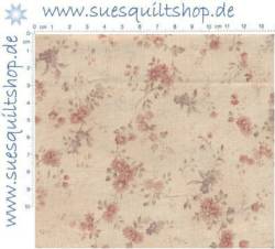 Lecien Mary Rose Blümchen rosa flieder auf rosé-ecru