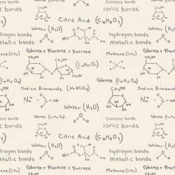 Blank Textiles Science Lab Ivory Molecular Formulas Formeln elfenbein