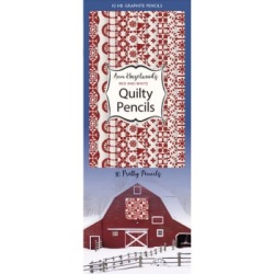 Bleistifte HB mit Quiltmotiven ROT & WEISS