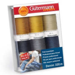 Gütermann Profi Jeansfaden, 6 x 100m, Jeansgarn 