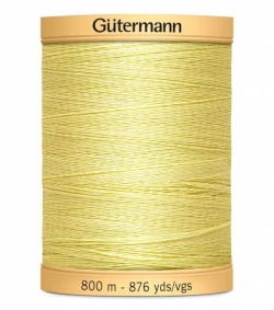Gütermann Baumwollnähgarn 100% Baumwolle 800 m Fb. 0349 Hellgelb Butter Cream