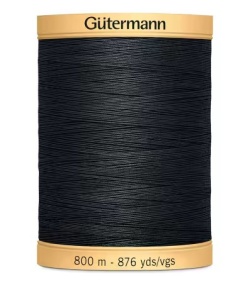 Gütermann Baumwollnähgarn 100% Baumwolle 800 m Fb. 5201 Black